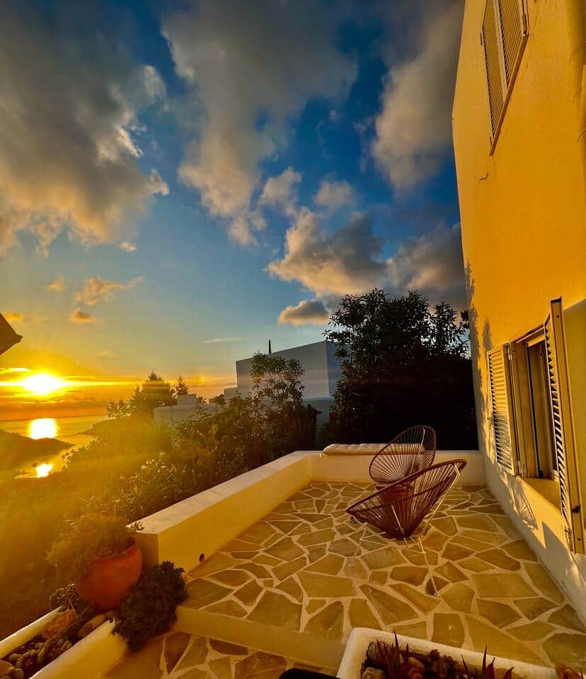 Sunset view over the sea from Ibiza Seaview Apartment terrace