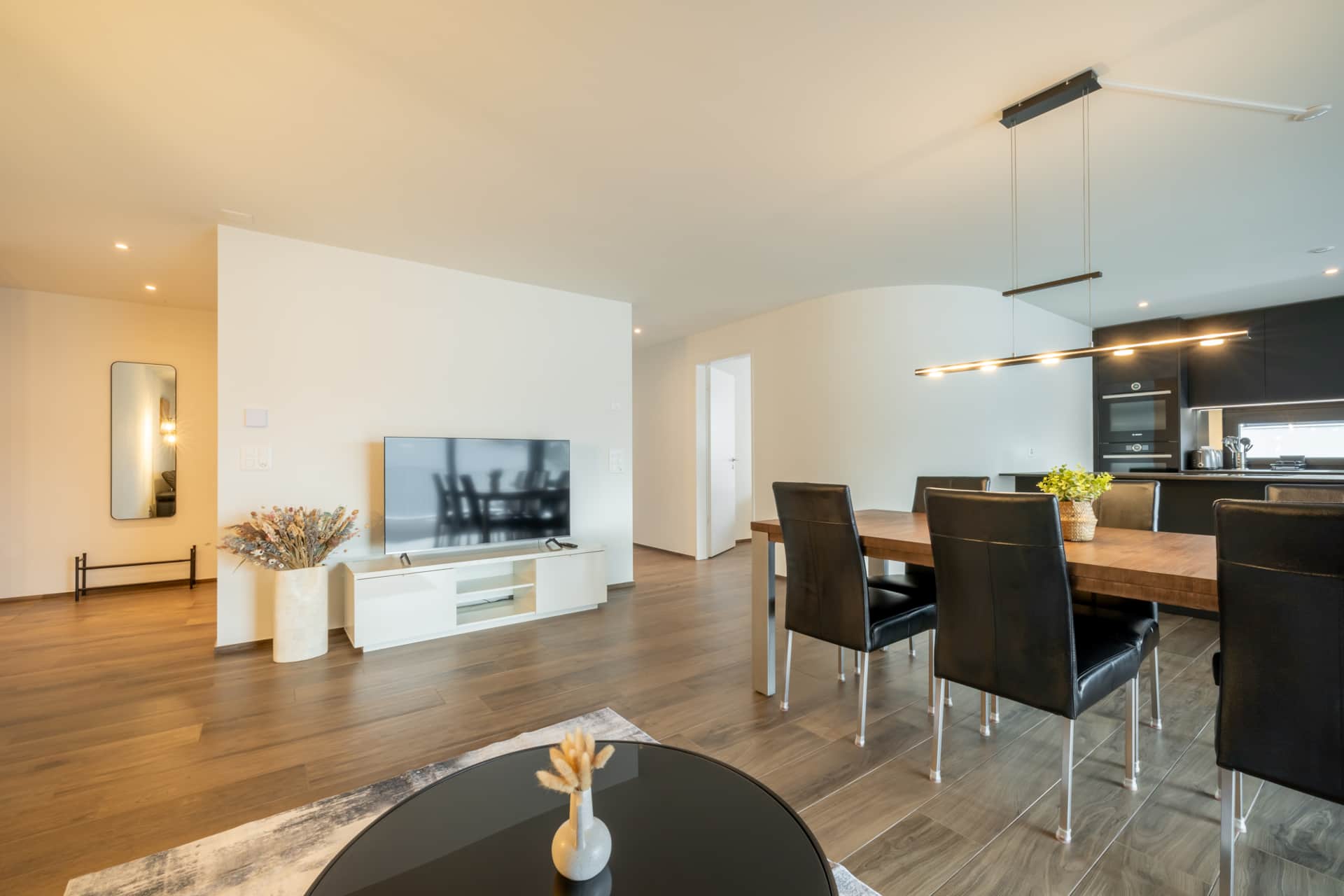 Swiss Suites Menziken — living and dining area