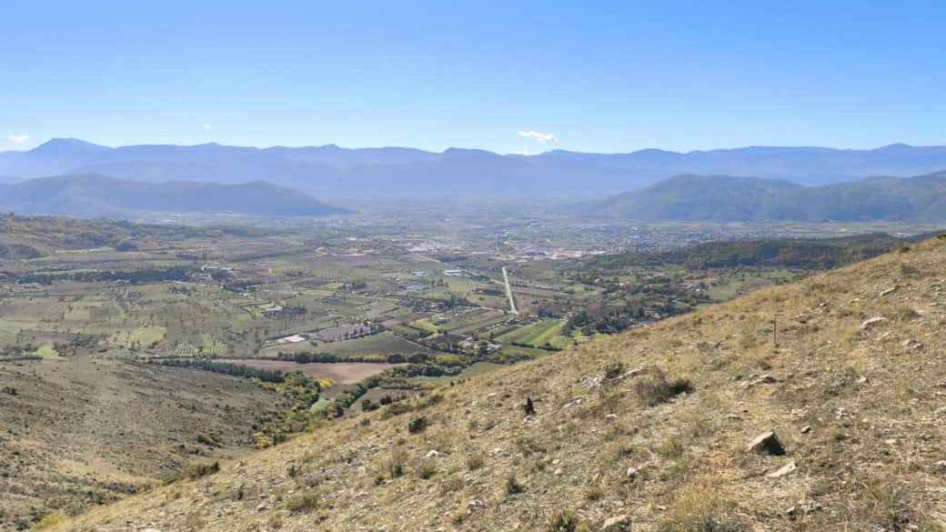 Casa Albe vista dal Monte Velino