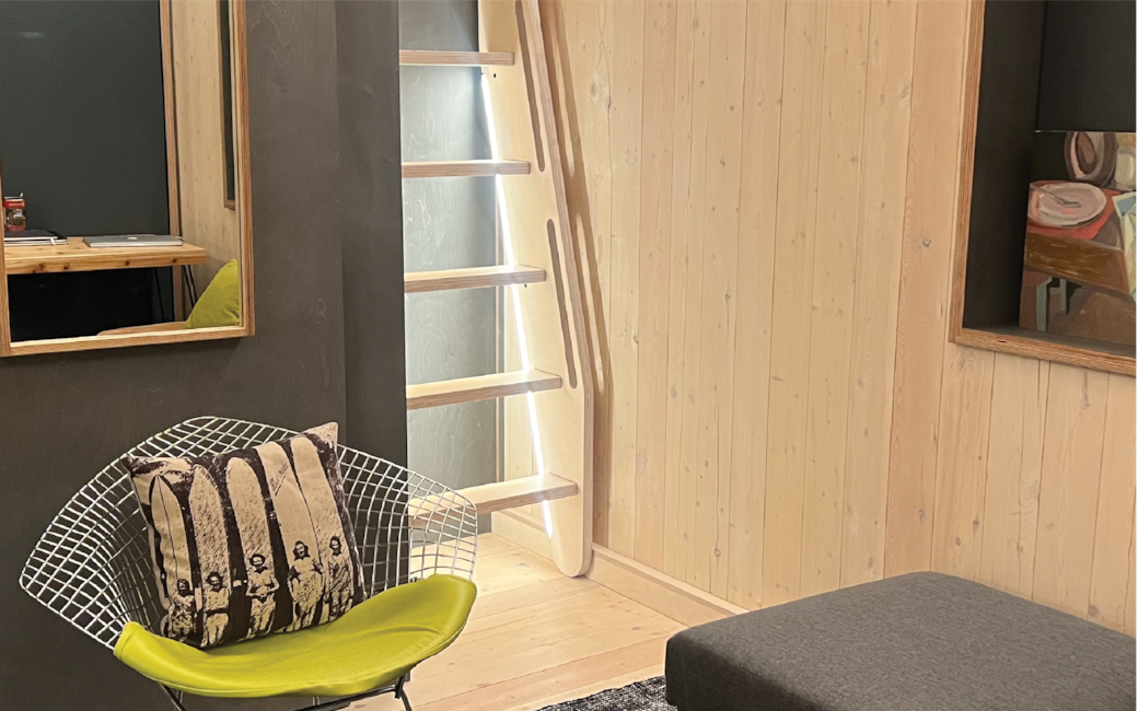 Well lit loft stair/ladder