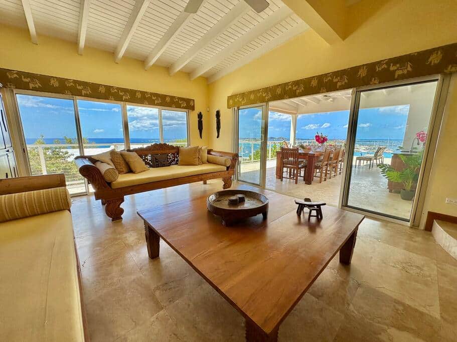 Living room with ocean view