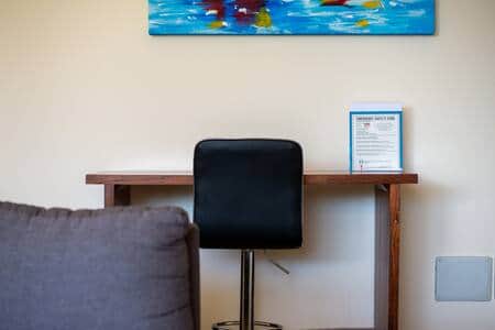 Dedicated workspace for productivity & relaxation in paradise condo.