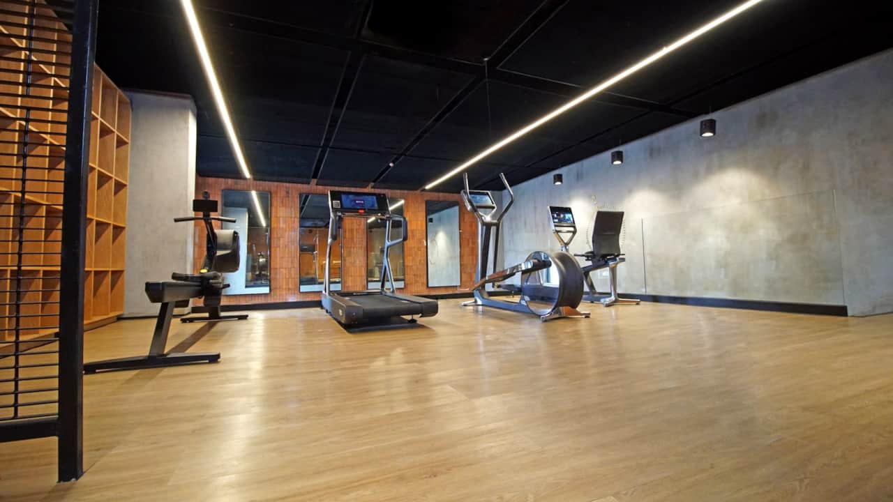 Large workout area on two floors