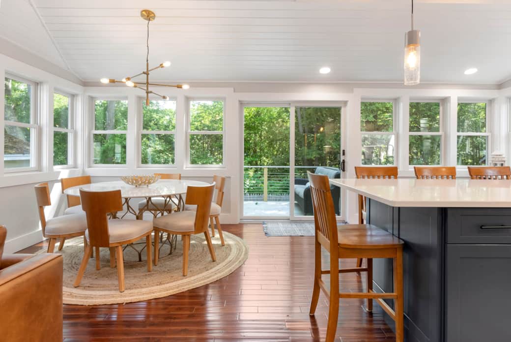 Dining Area and Kitchen Island
