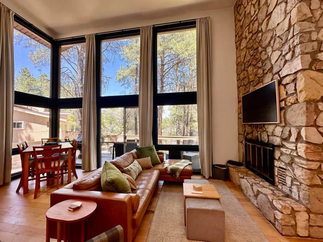Beautiful, open, living space with plenty of space to gather with the family. Samsung picture TV and propane fireplace for cozy evenings. Huge windows with a lovely view, plenty of natural light throughout the home. Beautiful, open, living space with plenty of space to gather with the family. Samsung picture TV and propane fireplace for cozy evenings. Huge windows with a lovely view, plenty of natural light throughout the home.