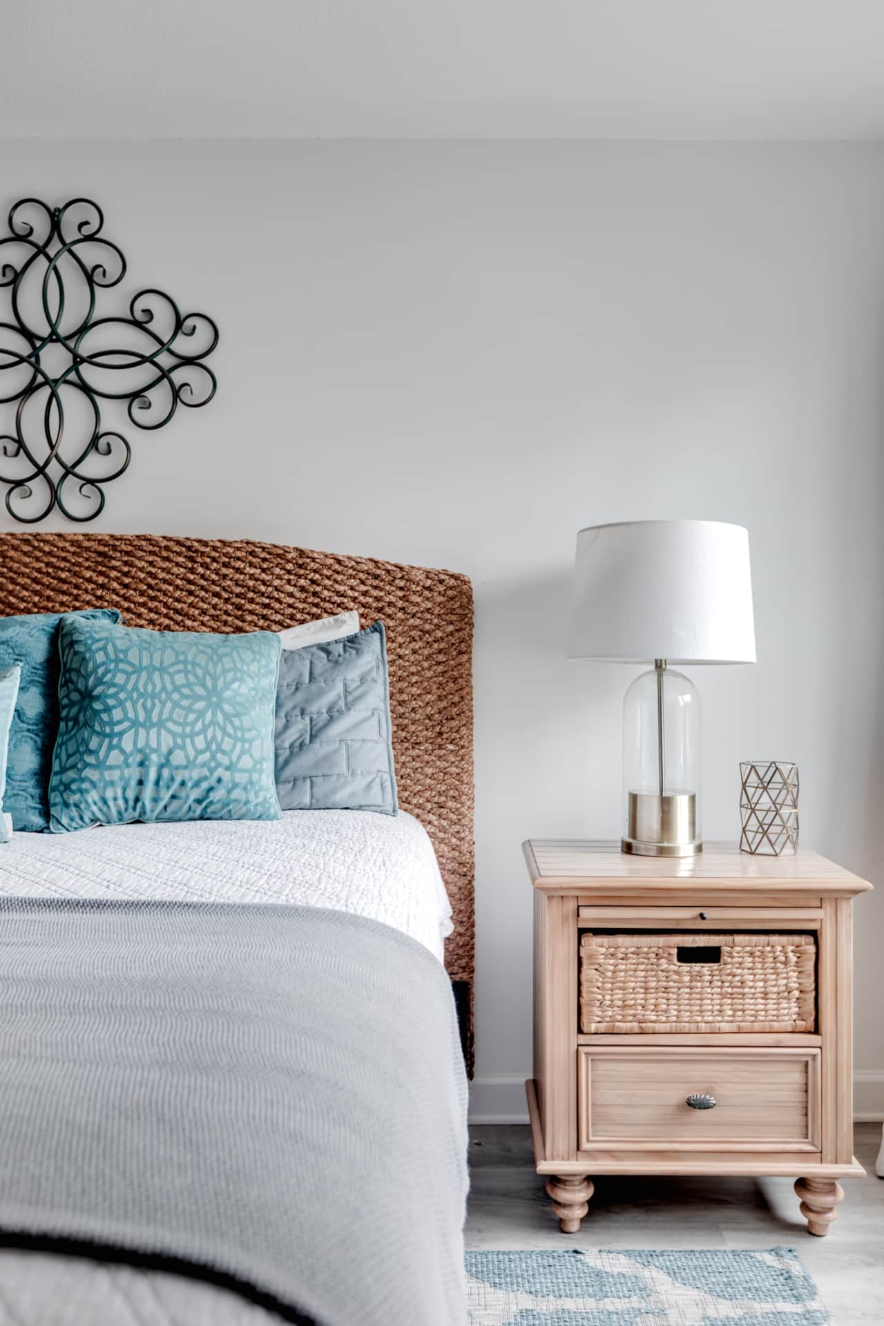 Spacious first floor guest room with a king bed, a Smart TV added and full bathroom just next door.