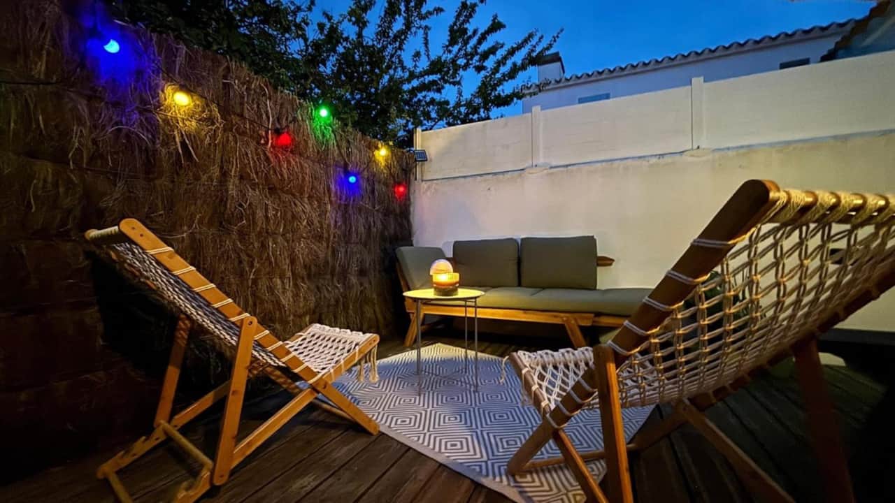 Salon d'extérieur sur la terrasse