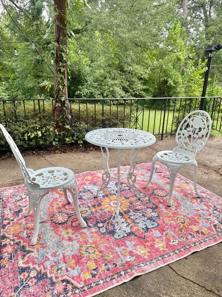 Private Patio seating area