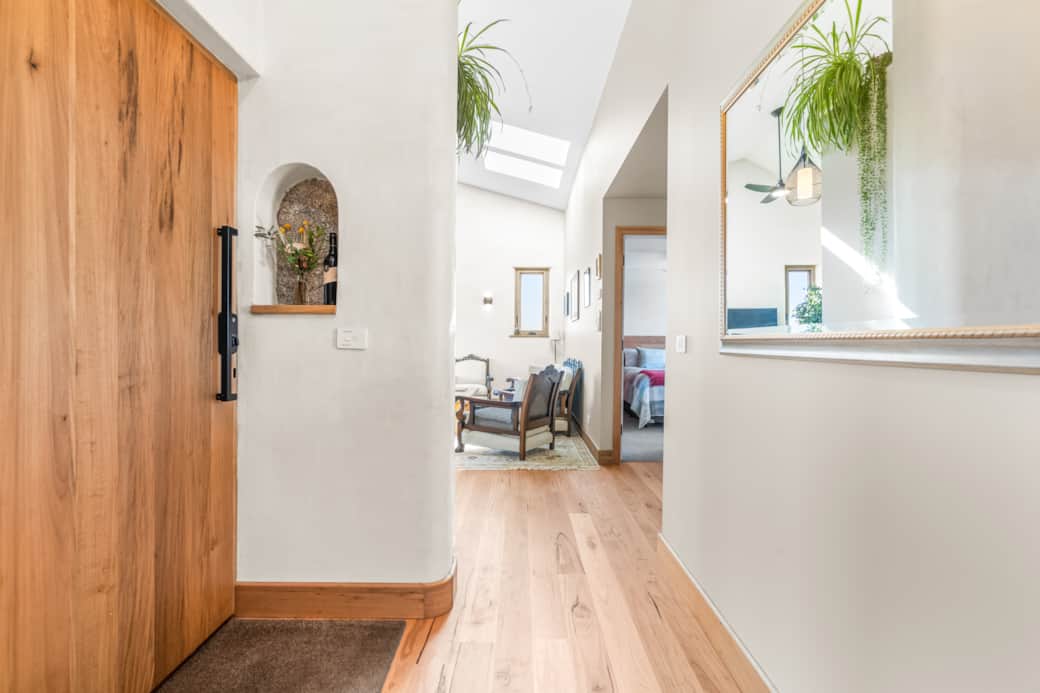 Front door and living room Front door and living room