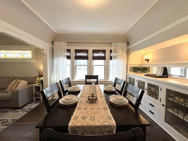 Opens seamlessly to a cozy living room, creating the perfect flow for meals and conversation.