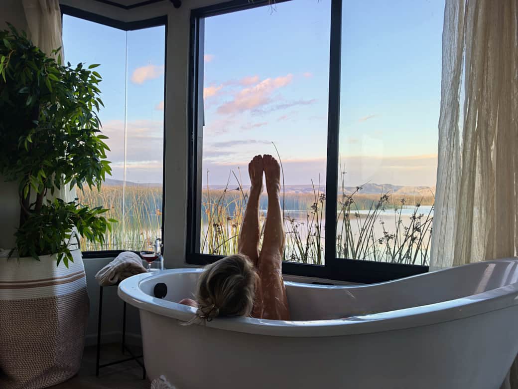 Freestanding Victorian Bath with a View