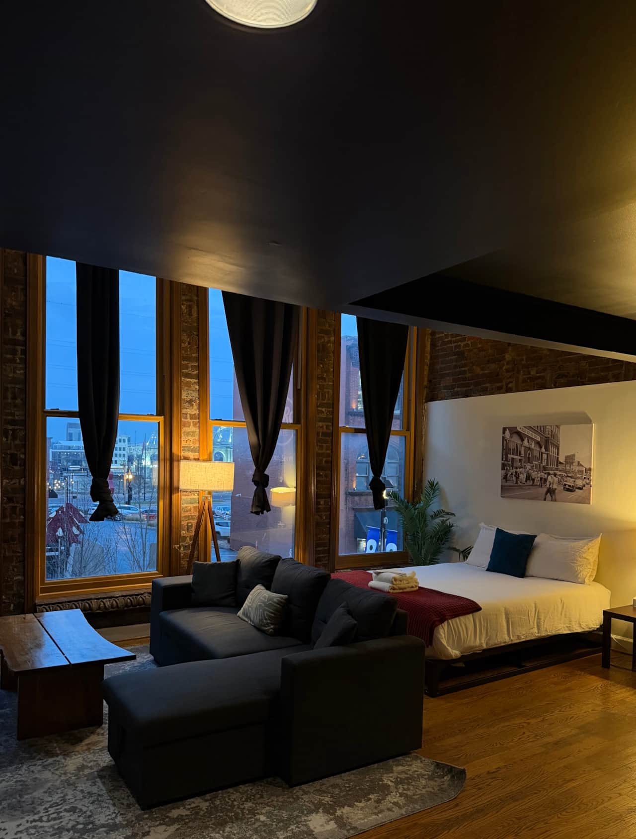 Bed in Living Area
