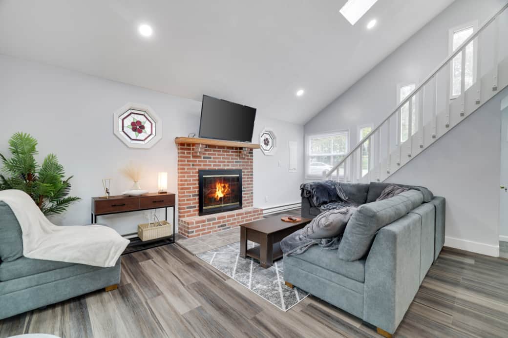 Living Room Area & Fire Place