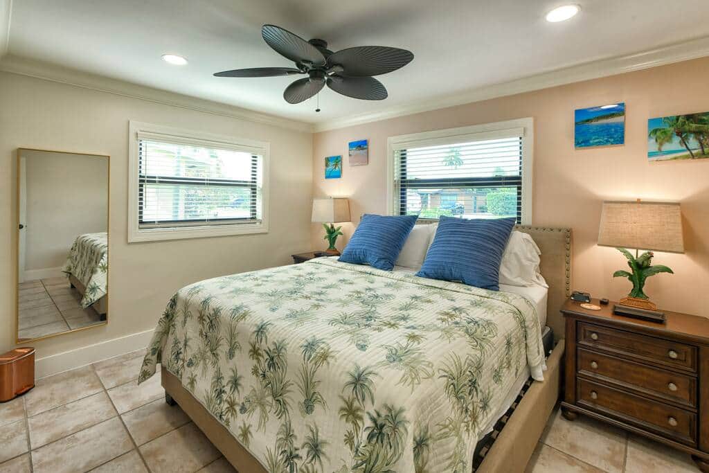New King Bed Matress with 1000 count linens.  Full length mirror in each bedroom.