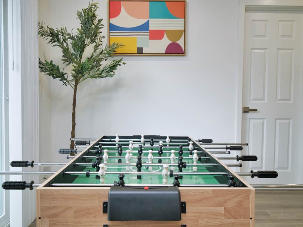 Hours of fun with multi-games foosball table. Hours of fun with multi-games foosball table.