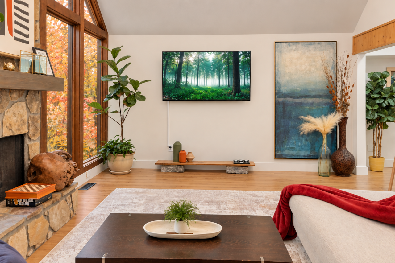 Autumn Forest Living Room Retreat