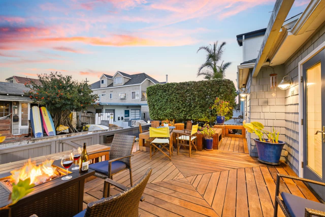 Spacious Outdoor Deck with Fire Pit