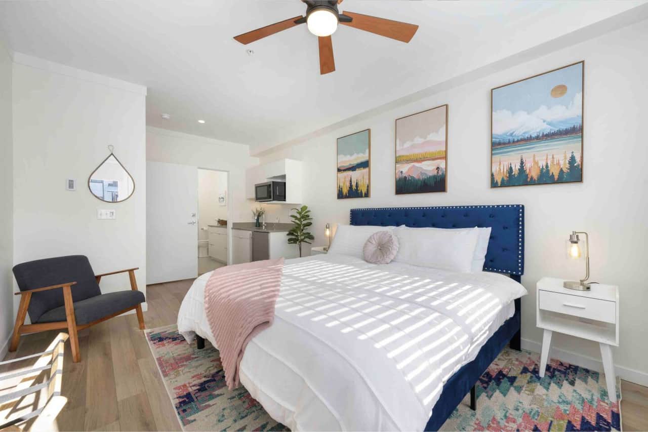 Unwind in this oversized master suite with en-suite bathroom, kitchenette and direct access to patio. 
