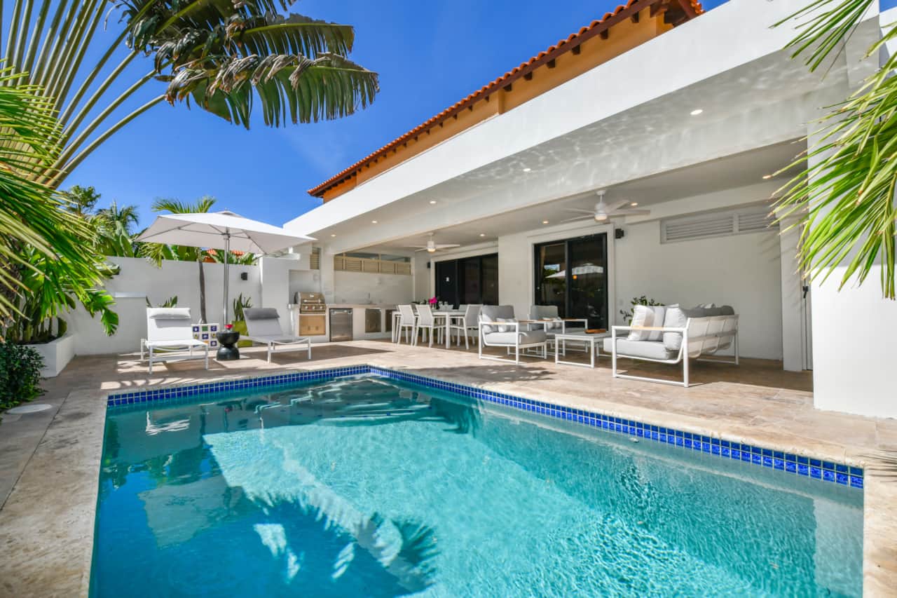 Backyard with private pool, exclusively for our guests' use