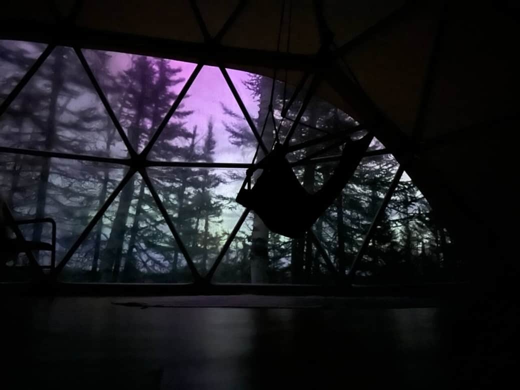Glorious northern lights viewed from the dome