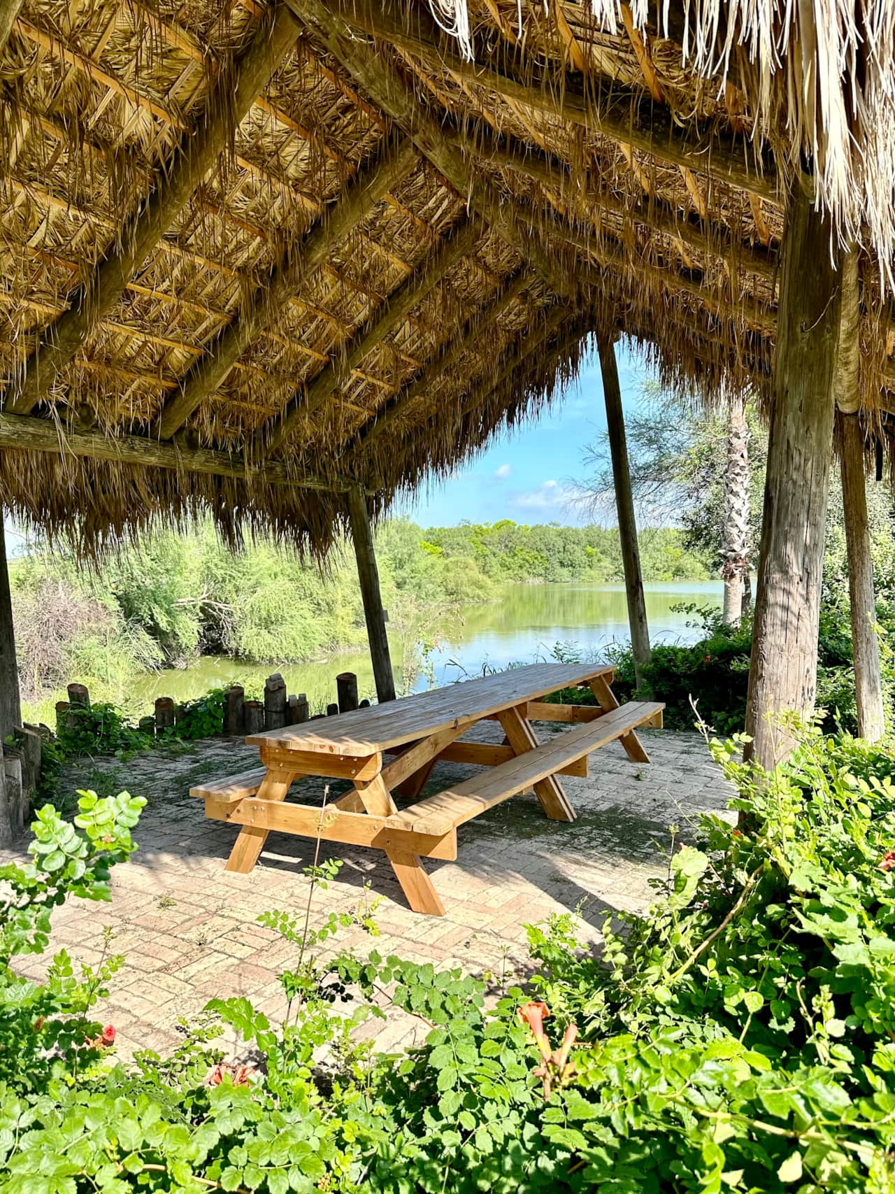 Al fresco dining under a palapa for large groups!