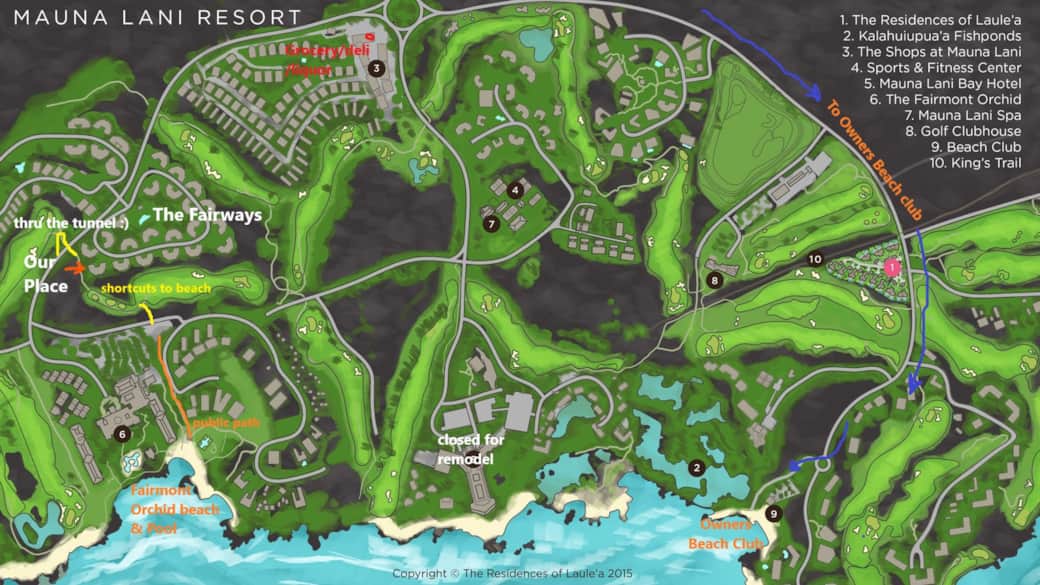 01 Mauna Lani Resort Map