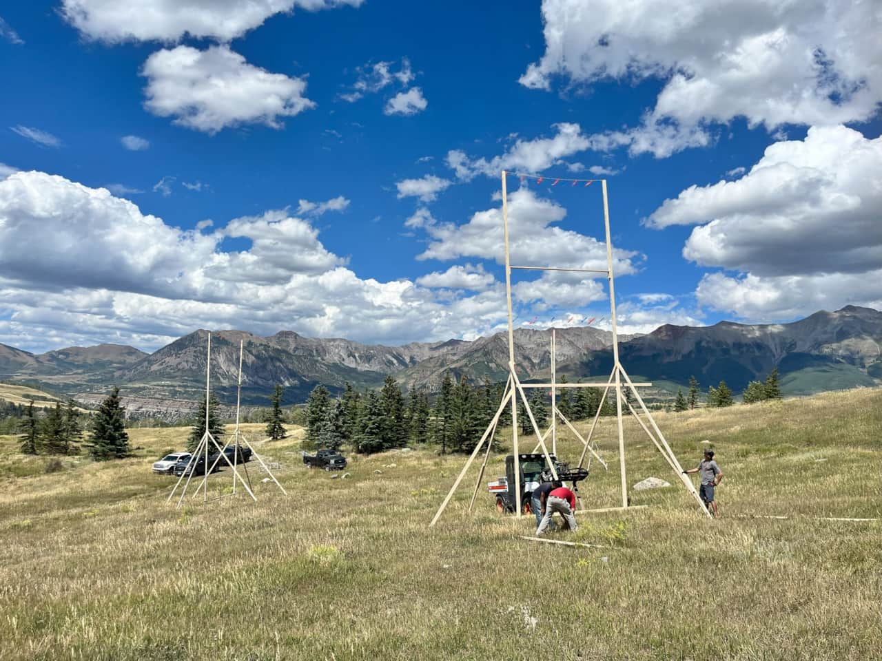 Story pole setup in West Meadows