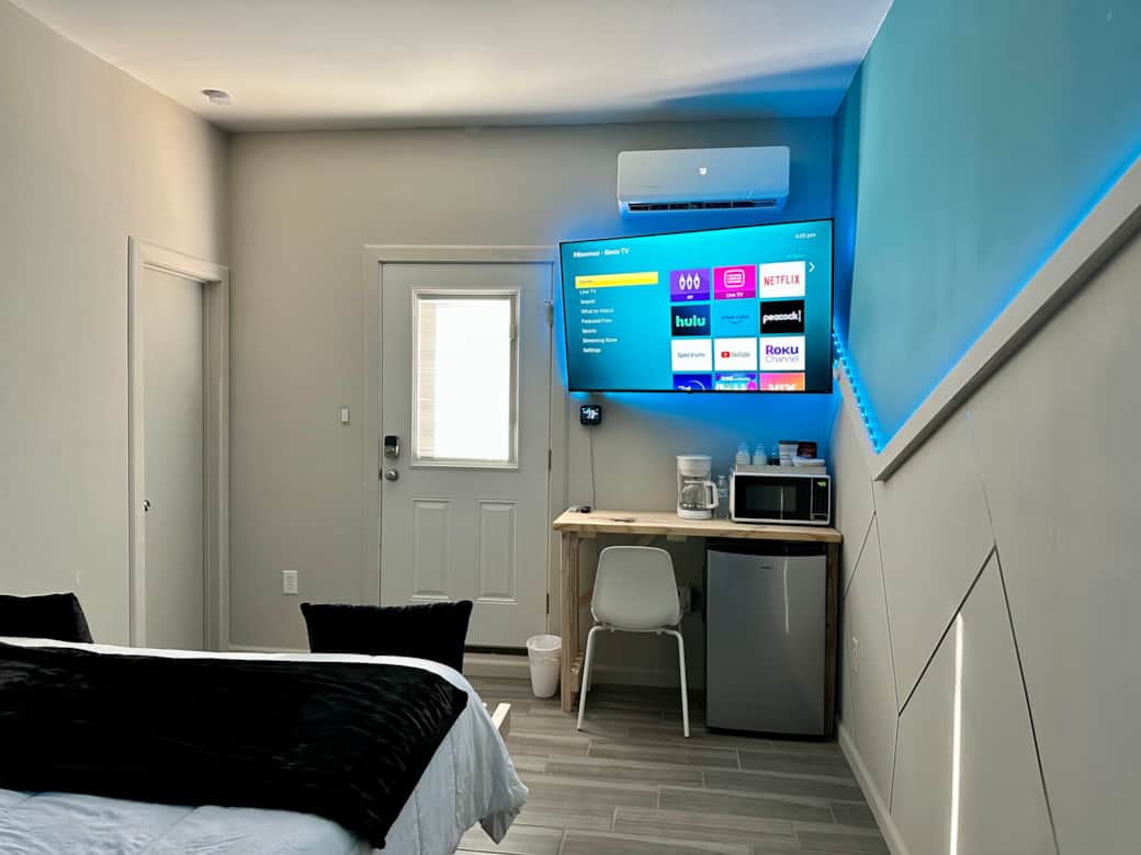 Big tv in the bedroom to enjoy that favorite show or movie