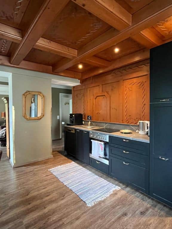 Kitchen with a dishwasher, oven