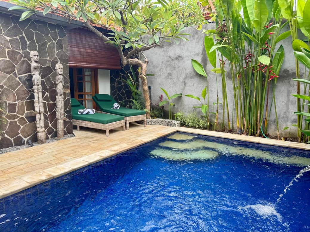 Private pool and secluded rear garden