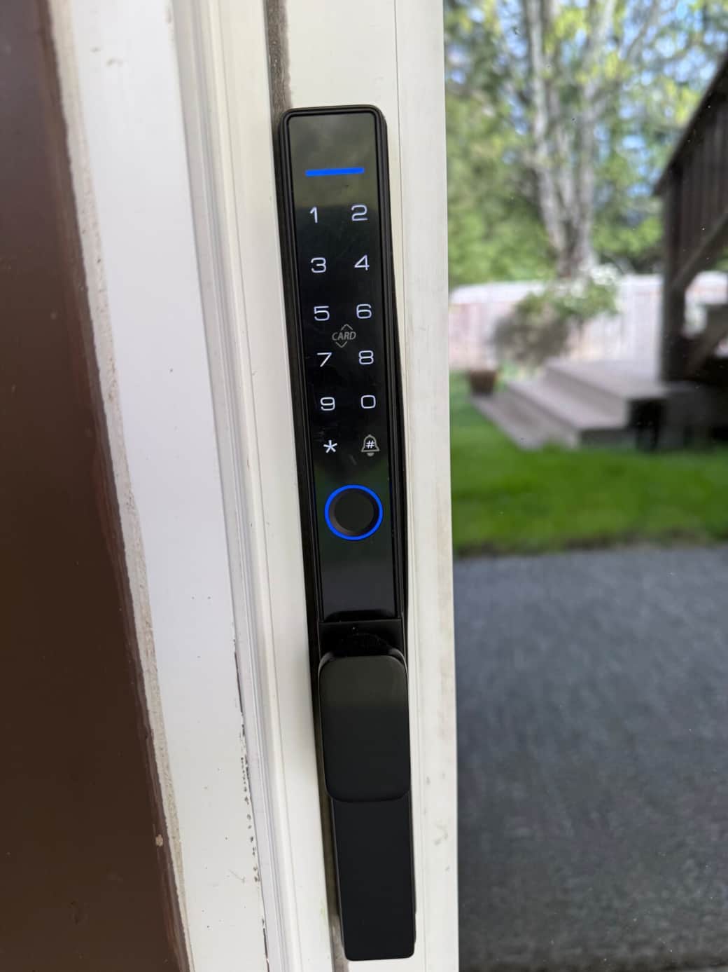 Keypad for entry to suite. 6 digit code then the # key for unlock & lock