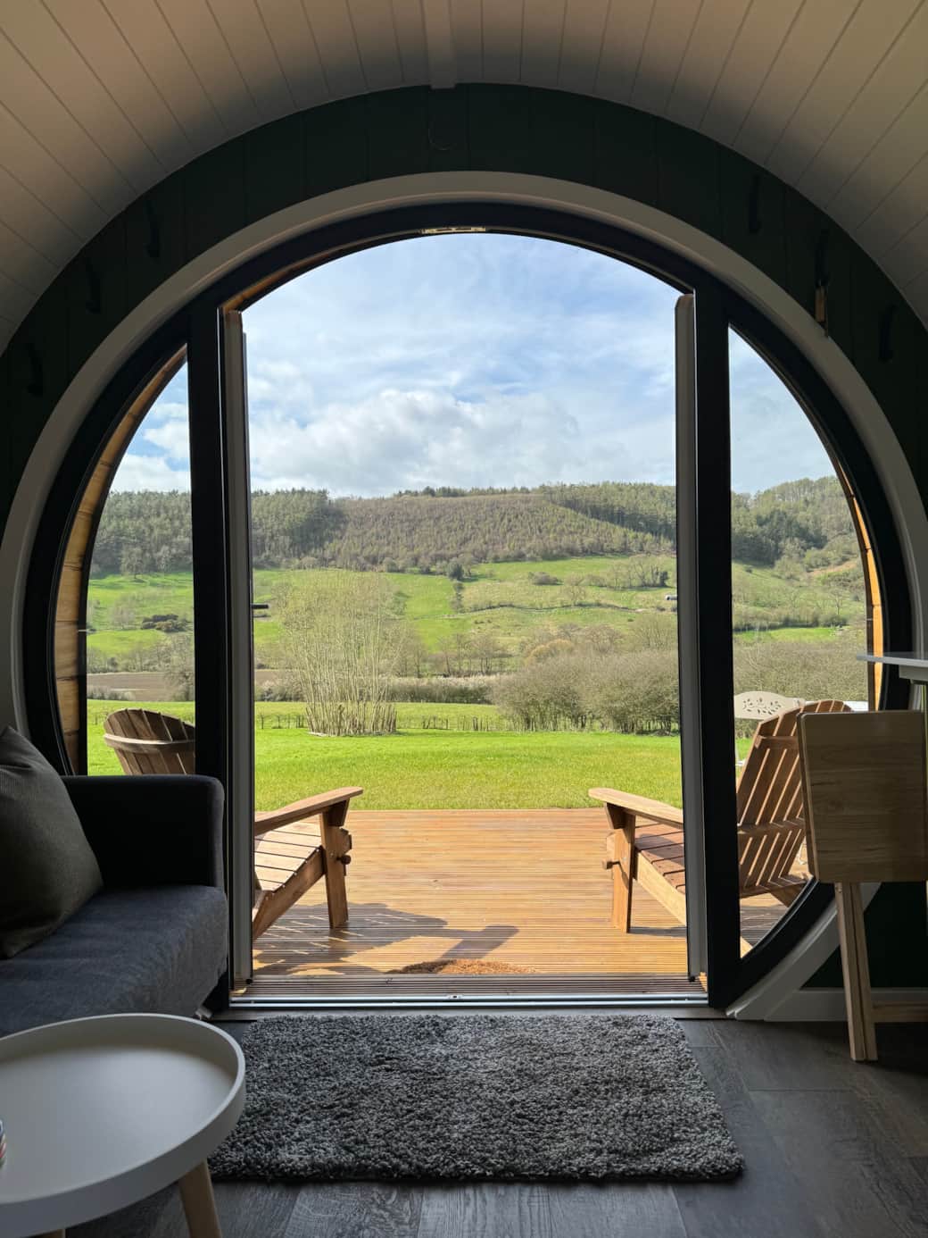 Views from inside pods