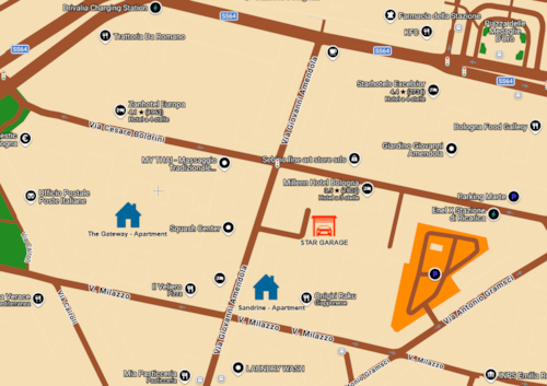Bologna Short Rent Parking Map