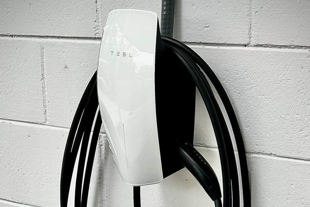 Tesla Universal EV Charger features the Tesla and J1772 connector adapter.