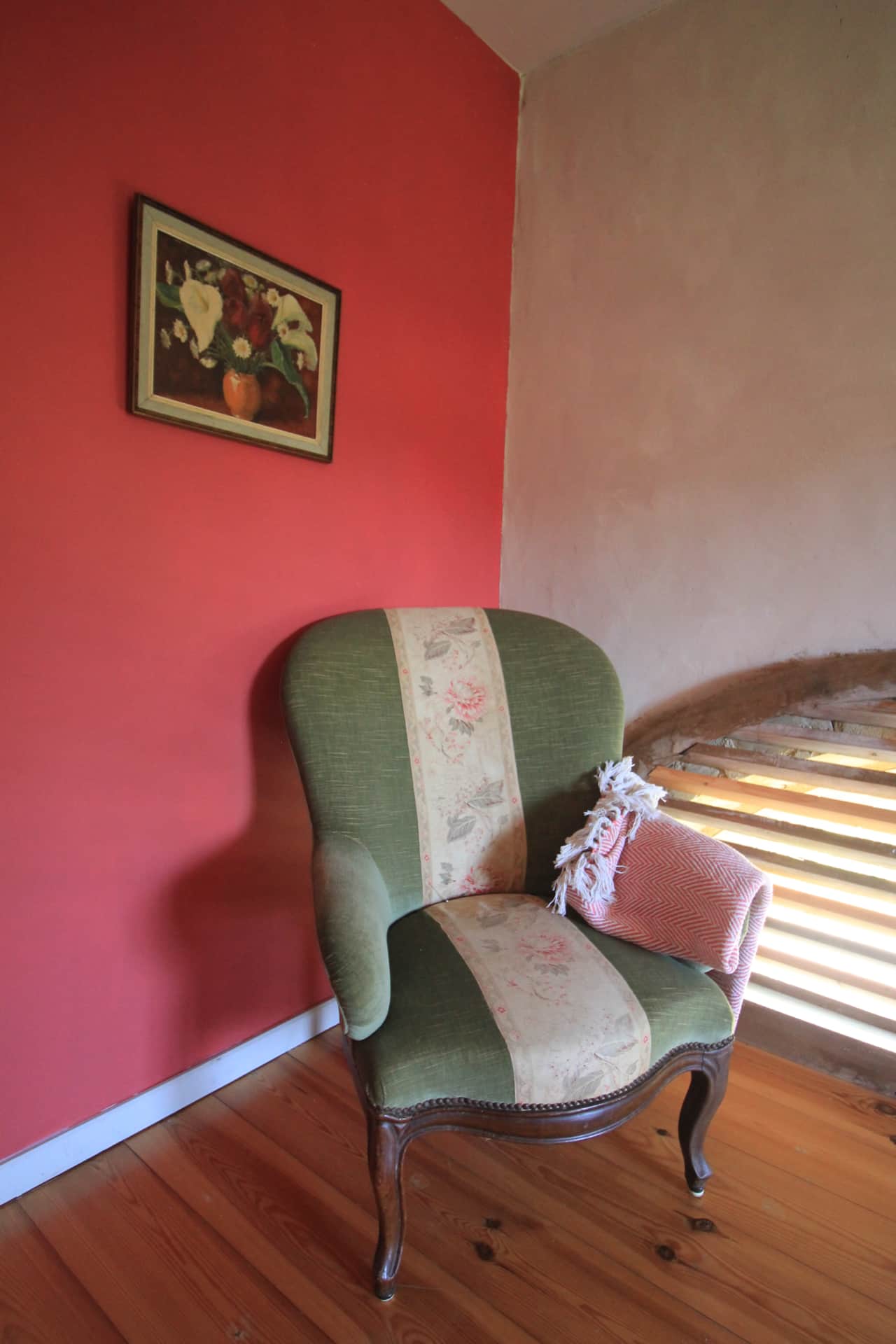Detail chair, Orangery, Domaine du Château de Beaulieu, Gers