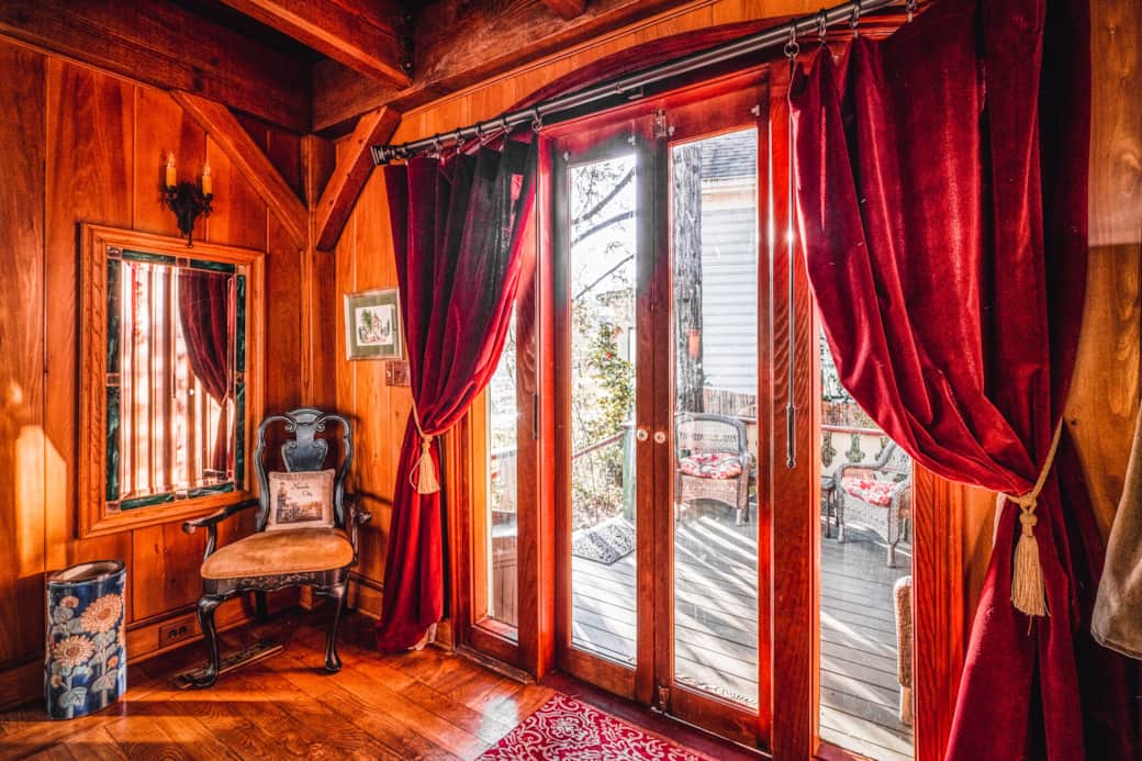 Living Room With Access to Front Porch and Views of Broad St