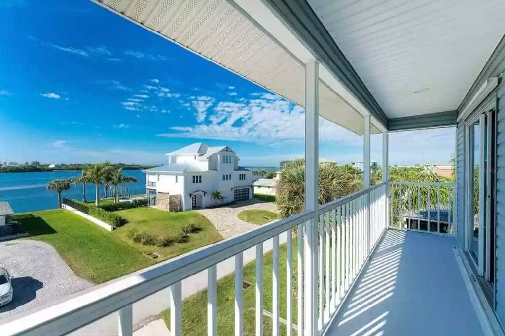 Enjoy the views over Lemon Bay from two decks