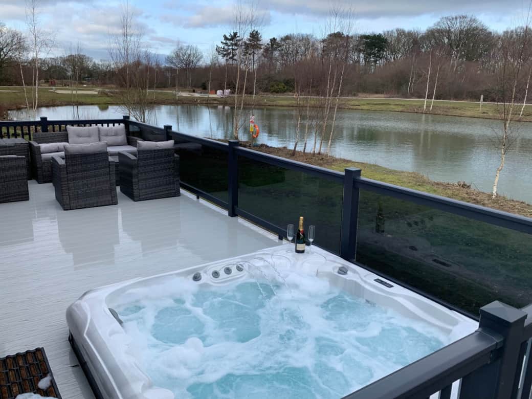Entertain lakeside on private decking