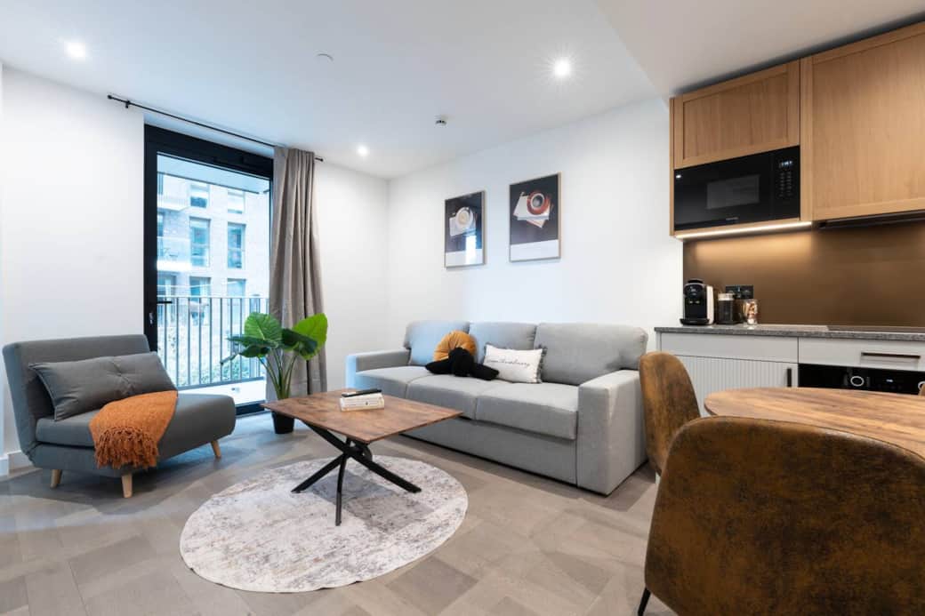 Living Room with double sofa bed for 2 people + 1 single sofa bed for 1 person
There is also balcony.
