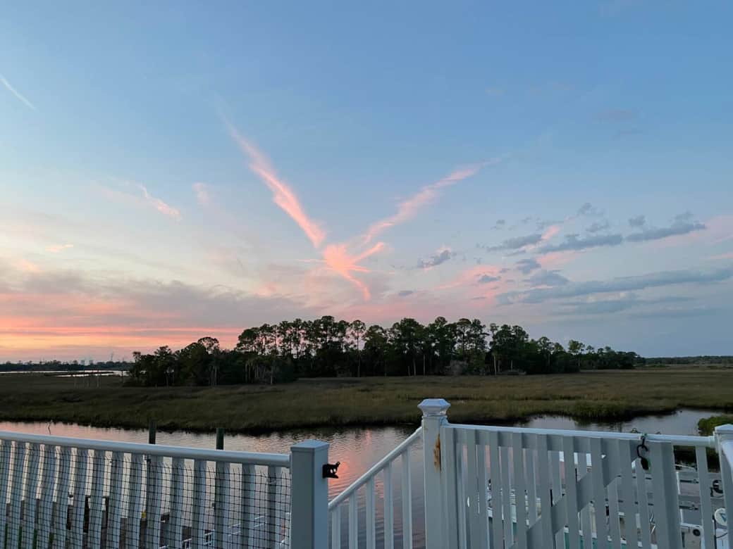 Sunset from back porch.