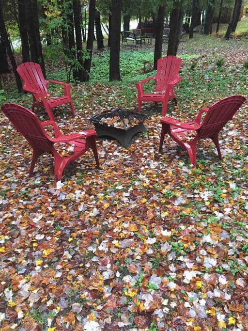 Outside firepit available