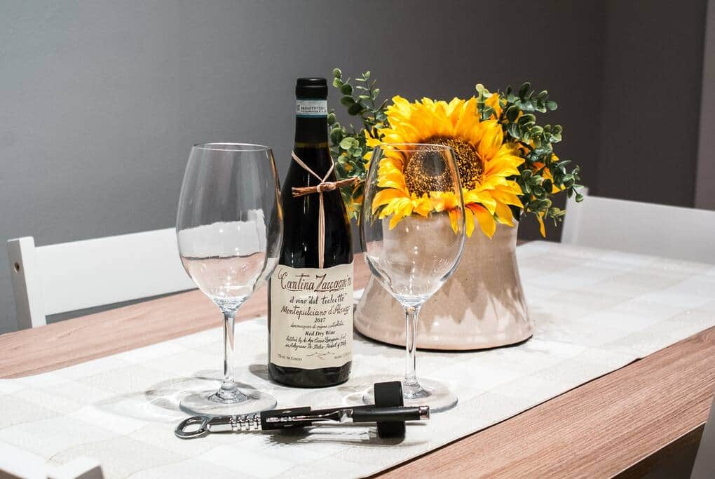 Enjoy the complimentary wine :)