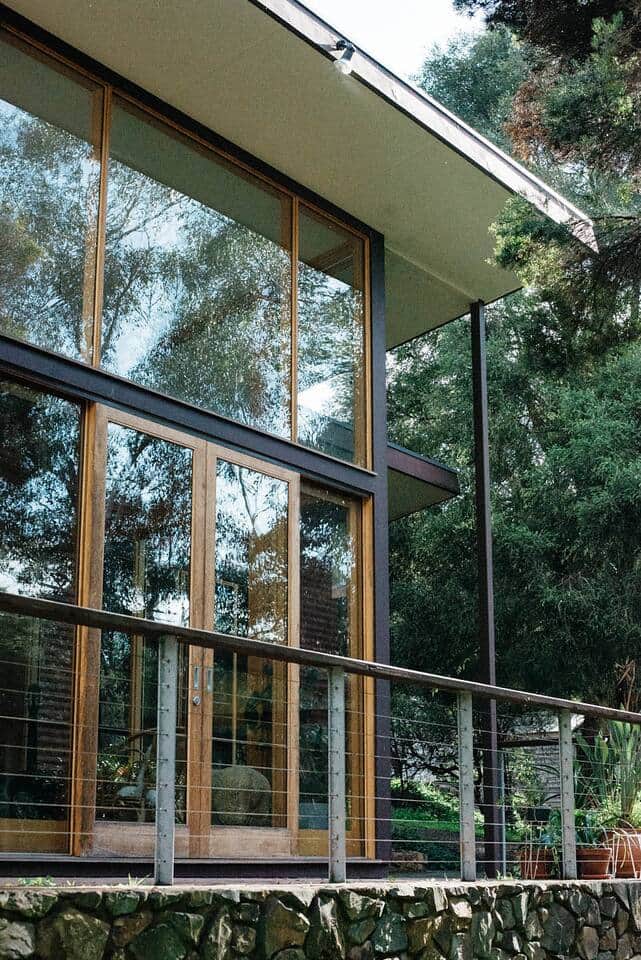 The sunroom looking in. The sunroom looking in.