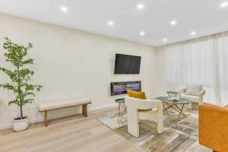 Comfortable seating and smart TV. Comfortable seating and smart TV.