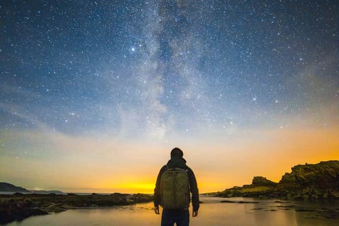 Stargazing along the Isle of Man southern coast (credit Visit Isle of Man)