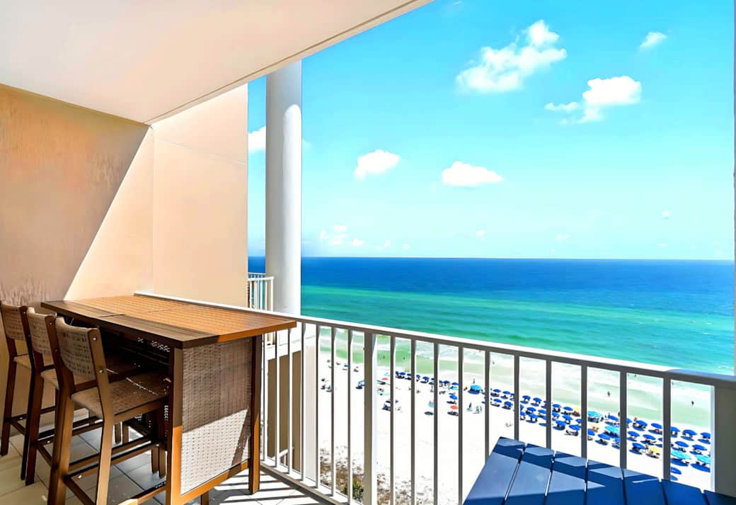 11th-floor beachfront balcony—breathtaking views and salty ocean breeze