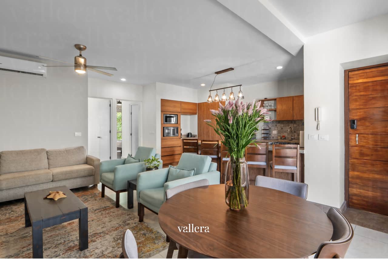 Living room, kitchen, dining room & entrance