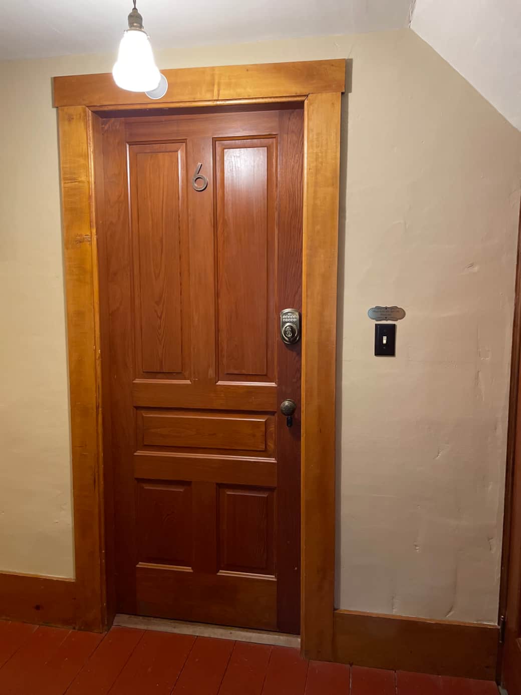 Step inside from the third-floor entry door.