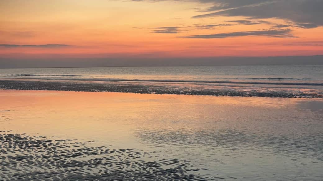 Sonnenuntergang am Strand von Renesse 