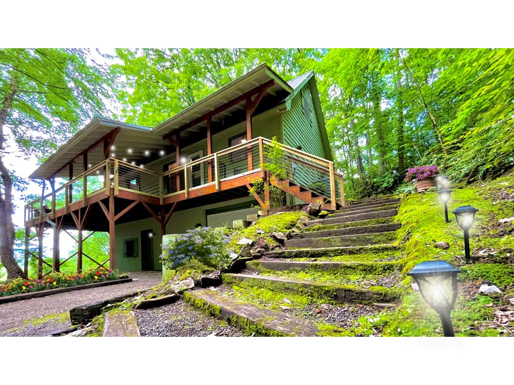 After driving high up the mountain and coming to the very end of the road you will find the Cabin at